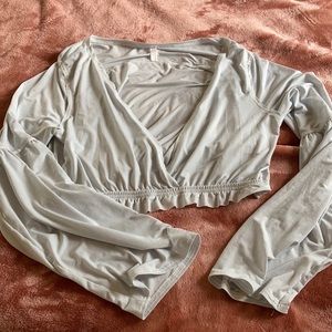 Free People Movement Blue Long Sleeve Top